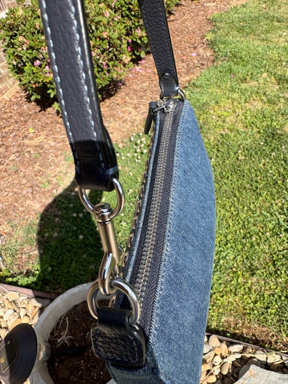 Coach Nolita 19 Denim With Silver Rivets EUC - Picture 6 of 11